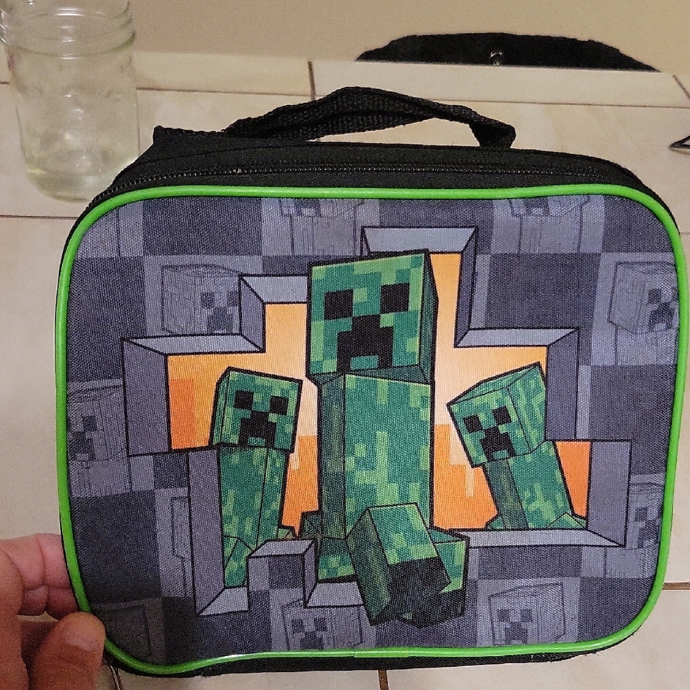 Minecraft Creeper Soft Lunch Bag